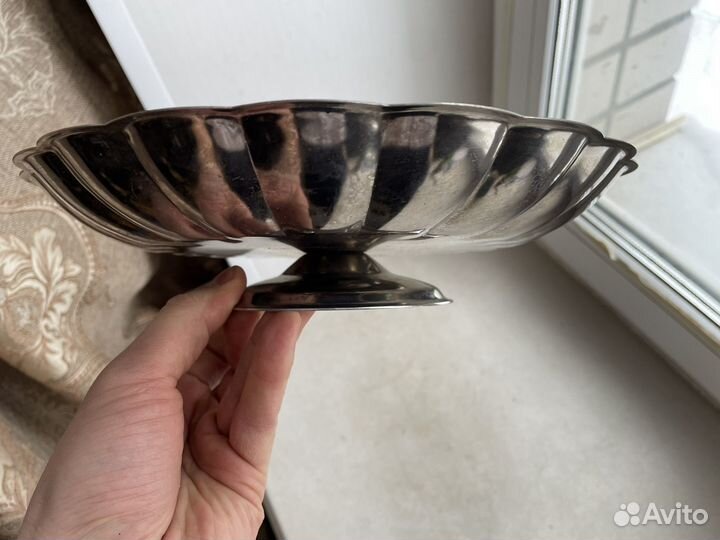 Ваза для фруктов СССР нержавейка