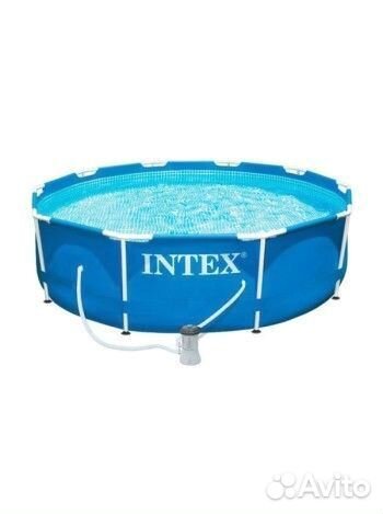 Каркасный бассейн intex для дачи