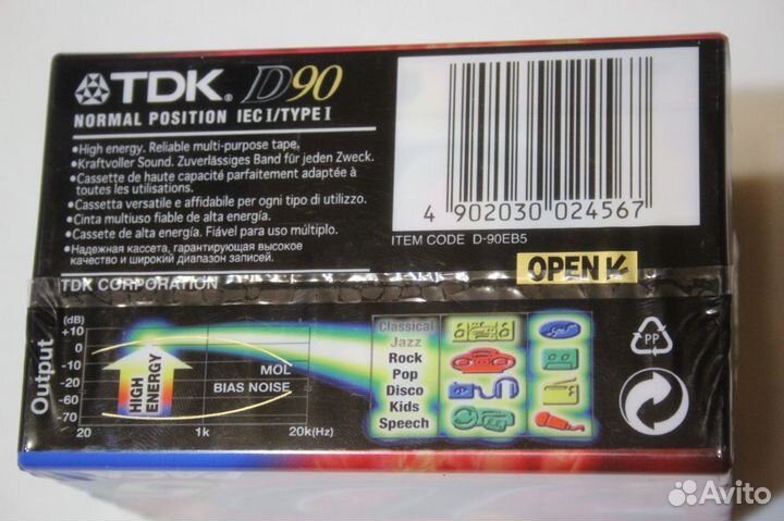 TDK D90 Аудиокассеты 5 pack