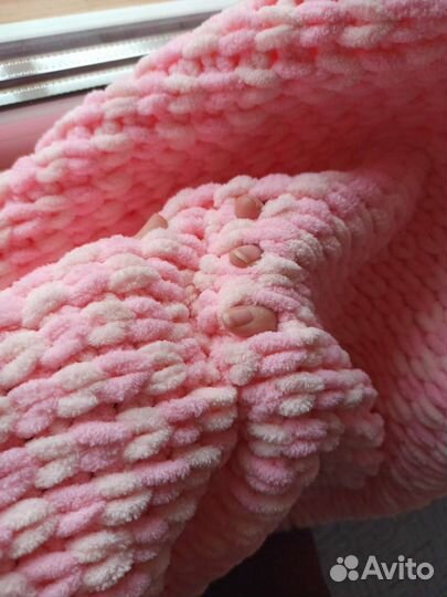 Плед плюшевый ручной работы