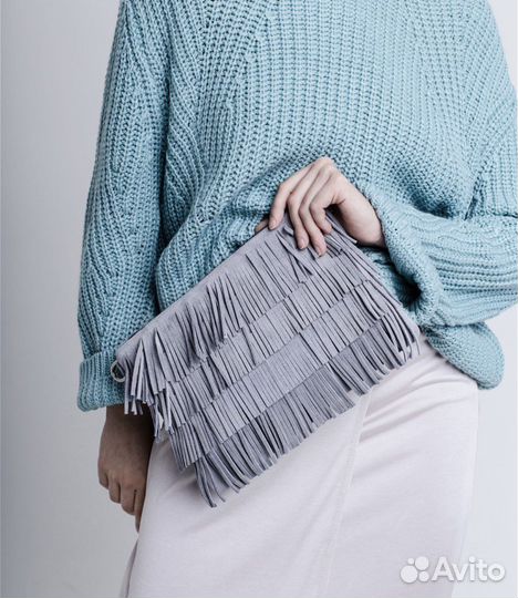 Сумка из натуральной замши 19*28