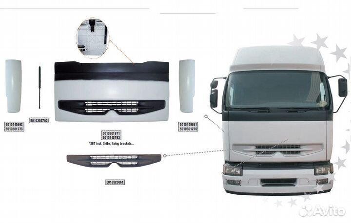 Дефлектор кабины Renault Premium