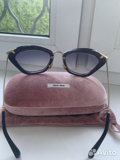 Очки miu miu синие женские