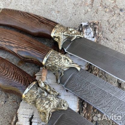 Охотничий нож с головами на выбор