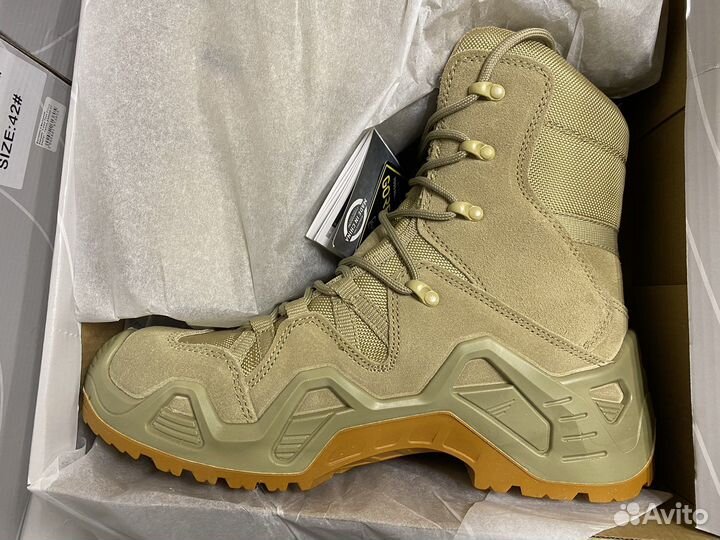 Армейские ботинки с высоким берцем