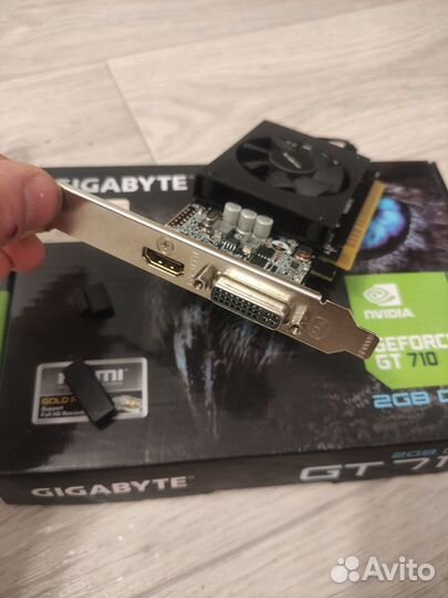 Видеокарта GT 710 2 GB DDR5 (без доп. питания)