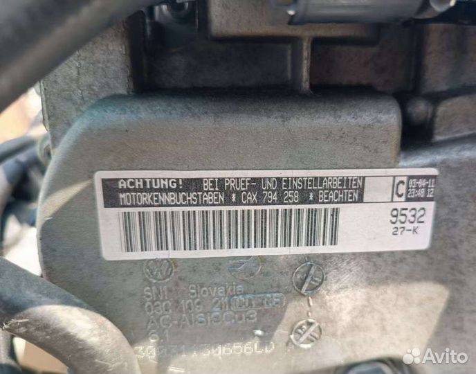 Двигатель CAX Volkswagen Sharan 1 restailing 1.4 Б