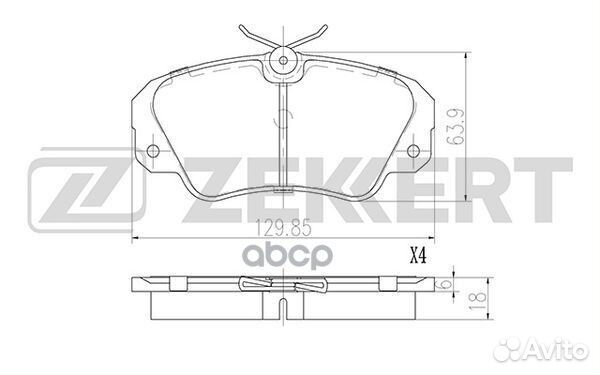 Колодки торм. диск. передн. Opel Omega A 90- O