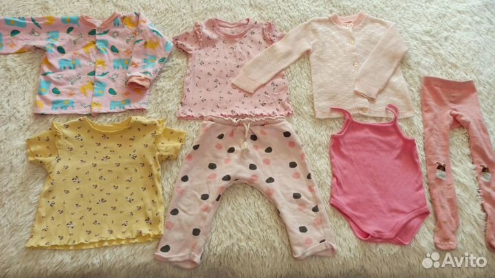 Пакет вещей на девочку 80-86-92