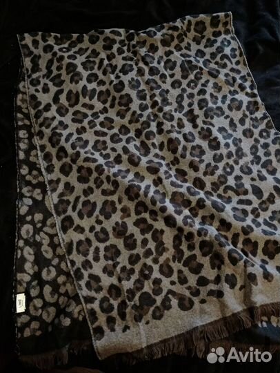 Леопардовый палантин lime