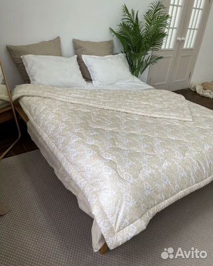 Новое всесезонное одеяло шёлковое евро двуспальное