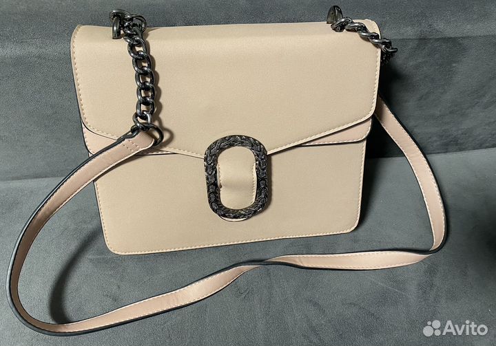 Сумка розовато-бежевая