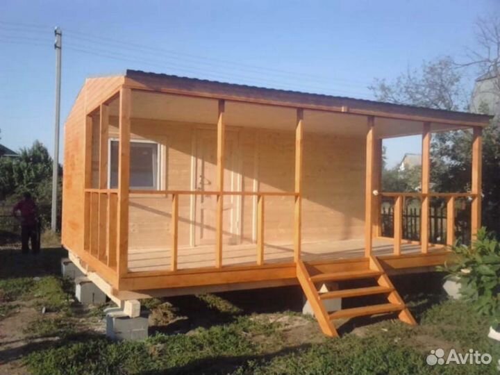 Дачный домик под ключ 6*2,5м