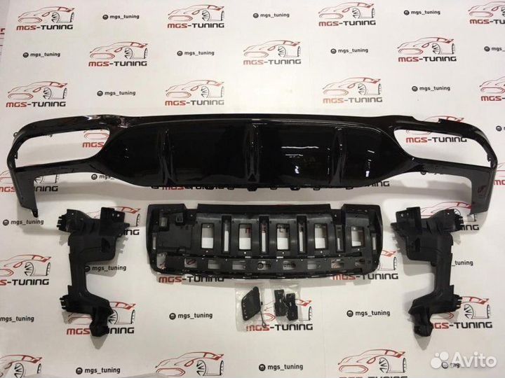 Диффузор E63s AMG черный Mercedes w213