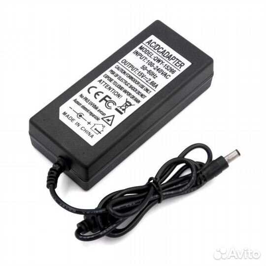 Блок питания 15V 2.66A 5.5*2.1-2.5 мм