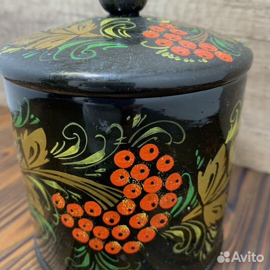 Кадочки Хохломская Роспись Сделано В СССР Ретро