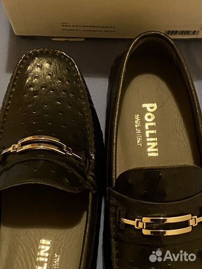 Pollini Италия мокасины новые кожа