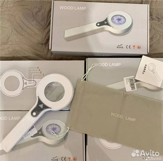 Лампа Вуда медицинская / ветеринарная с лупой