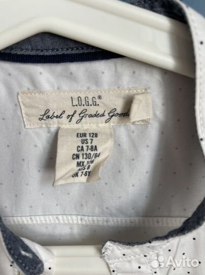 Рубашка hm 7-8 лет 128-134