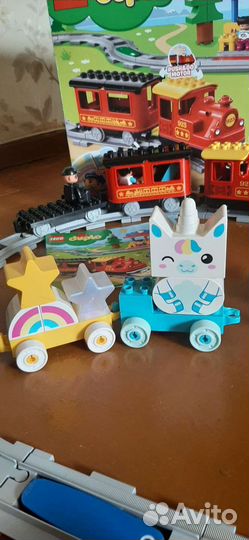 Lego duplo поезд на паровой тяге+ 5 наборов