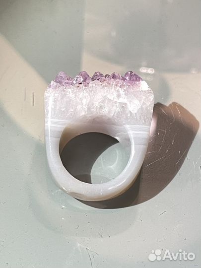 Кольцо из цельного аметиста