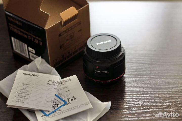 Объектив Yongnuo 50mm f1.8 ii для Canon