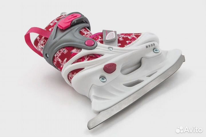 Коньки раздвижные calambus Jenny ICE белый/розовый