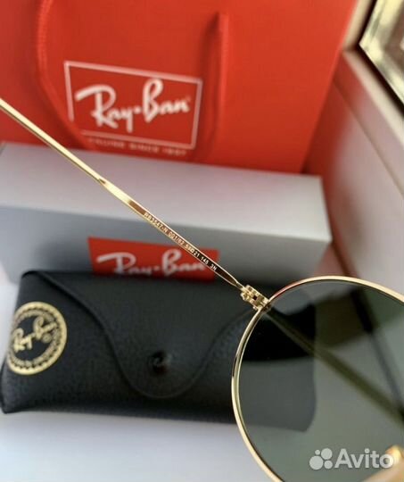 Очки ray ban oval зеленые