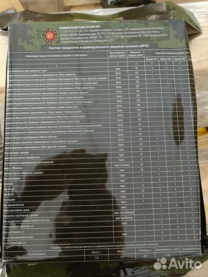 Ирп сухой паек Дружба Народов