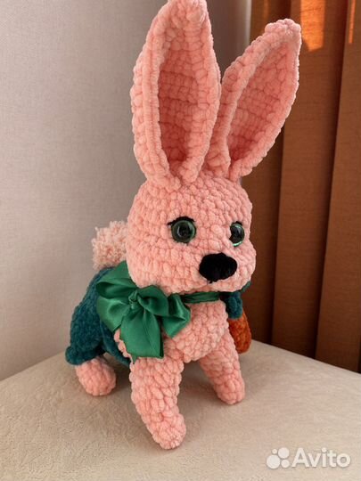 Плюшевый зайка ручной работы