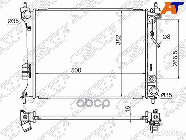 Радиатор HY0003-I20 Sat