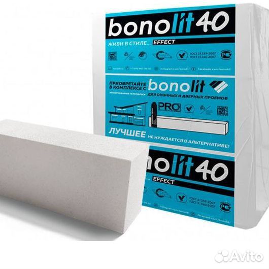 Газобетонный блок Bonolit (Бонолит) D403