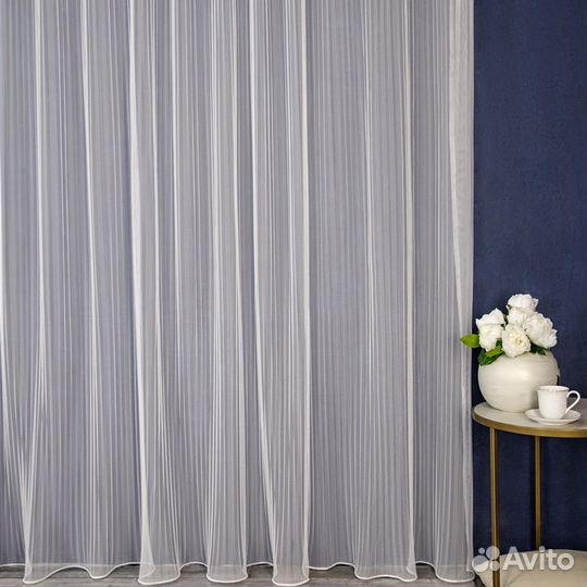 Тюль Плиссе Крем