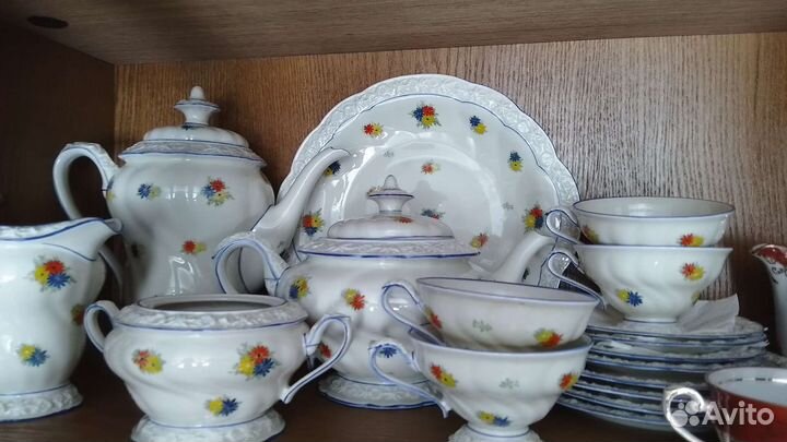 Антикварный сервиз Эдельвейс Фарфор Jlmenau