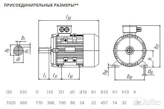 Электродвигатель аир 280S8 (55кВт-750об) новый