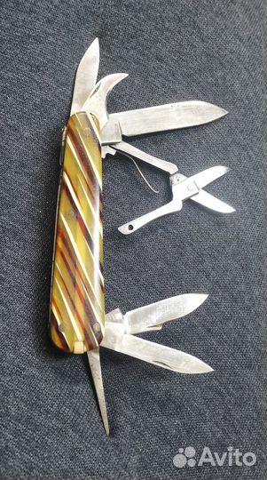 Старинный перочинный складной нож редкий в чехле