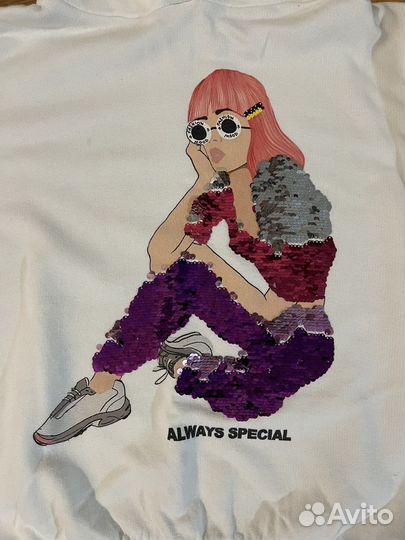 Худи укроченное zara (оригинал) на девочку