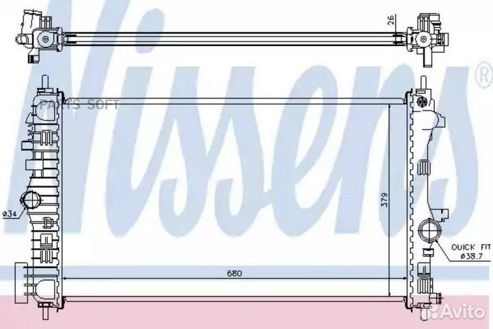 Радиатор охлаждения двс opel insignia sports toure