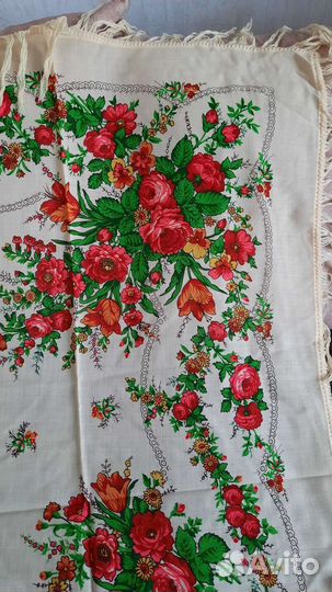 Павлопосадский шерстяной платок СССР