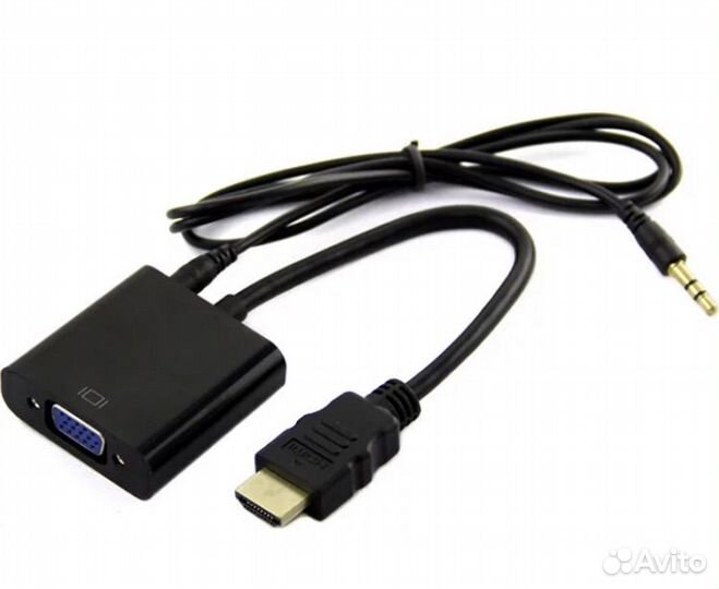 Переходник-адаптер hdmi-VGA+AUX кабель