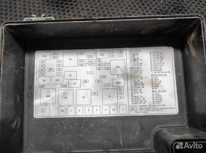 Блок предохранителей Kia Spectra Shuma