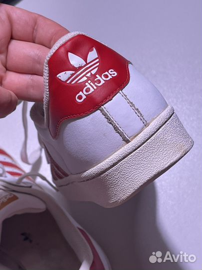 Кеды Adidas Superstar Cloud White Scarlet