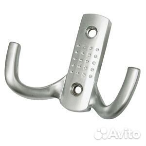 Крючок двухрожковый сатиновый хром K204SC.6 Боярд