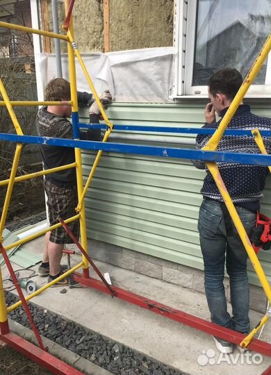 Монтаж сайдинга фасадные работы
