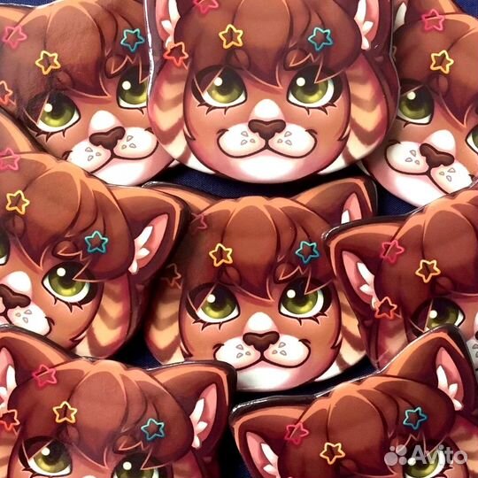 Значки-котики (авторские)