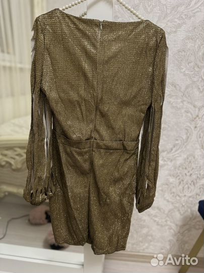 Платье женское золотое