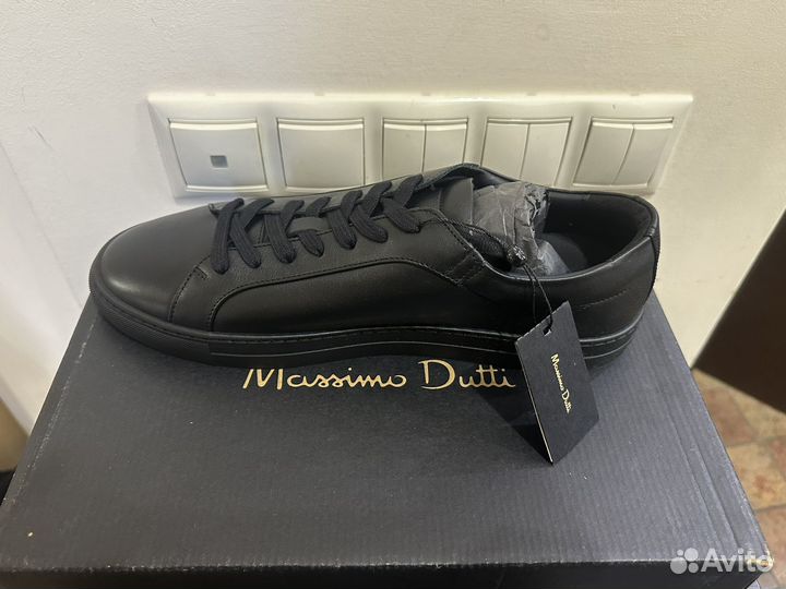 Кожаные кеды massimo dutti