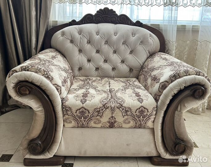 Диван раскладной, с 2 креслами