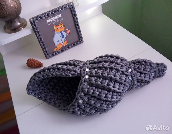 Корзина-ракушка интерьерная