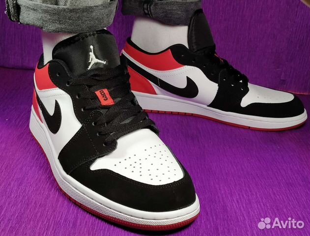 Кроссовки Air Jordan 1 Low Black Toe